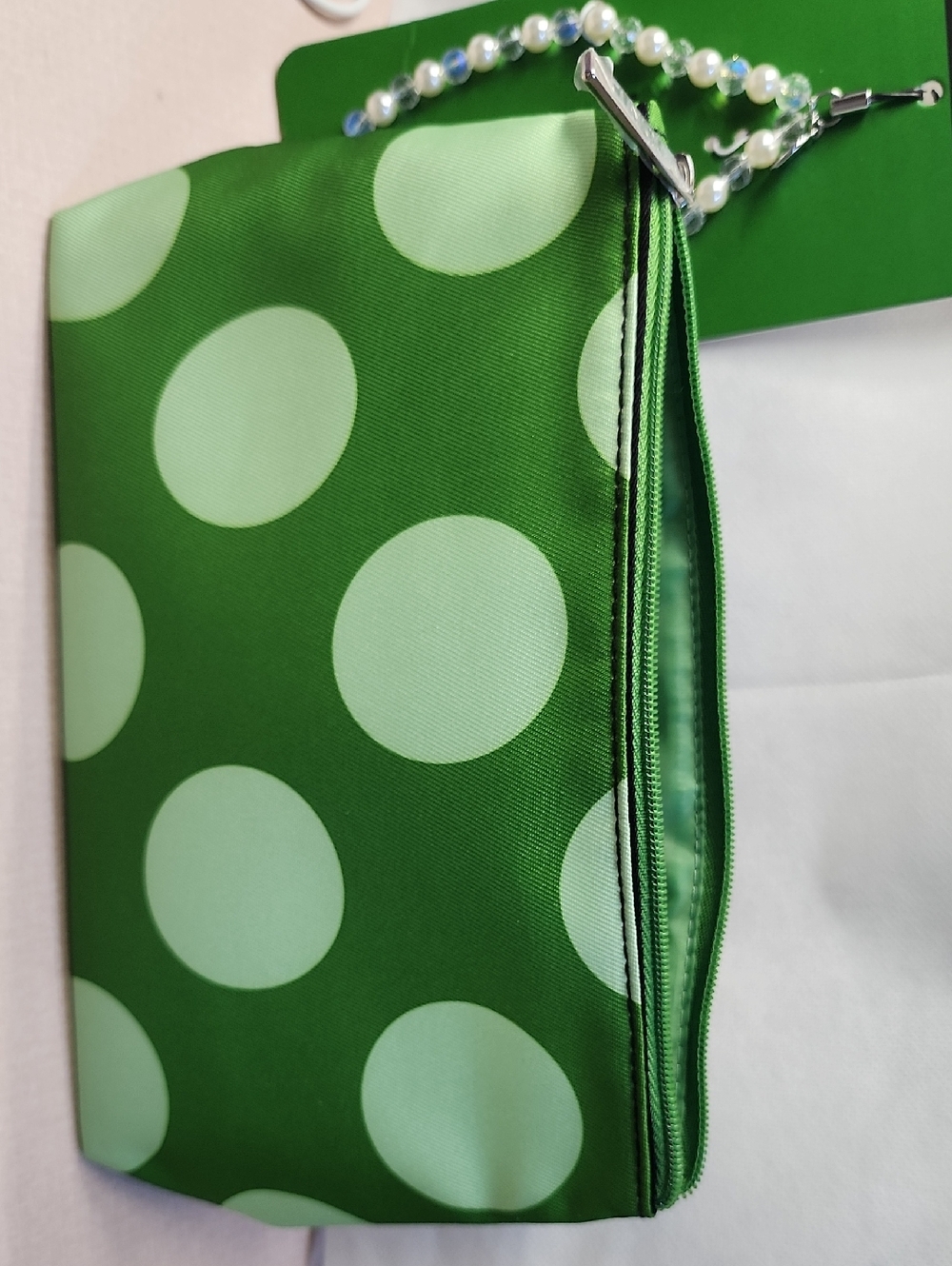 Kate Spade X Clinque Stripe/spots Bag,phone Charm, Glasses Case all New - Picture 7 of 10